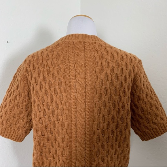 Shein Cable Knit Brown Sweater Top Button Front Retro Size medium - Picture 13 of 13